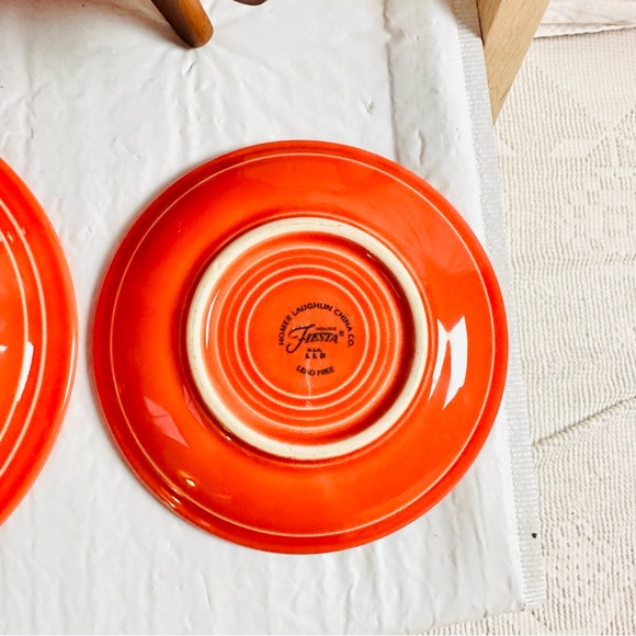 3 Piece Fiesta Persimmon Plates Modern Lead Free - Picture 9 of 11